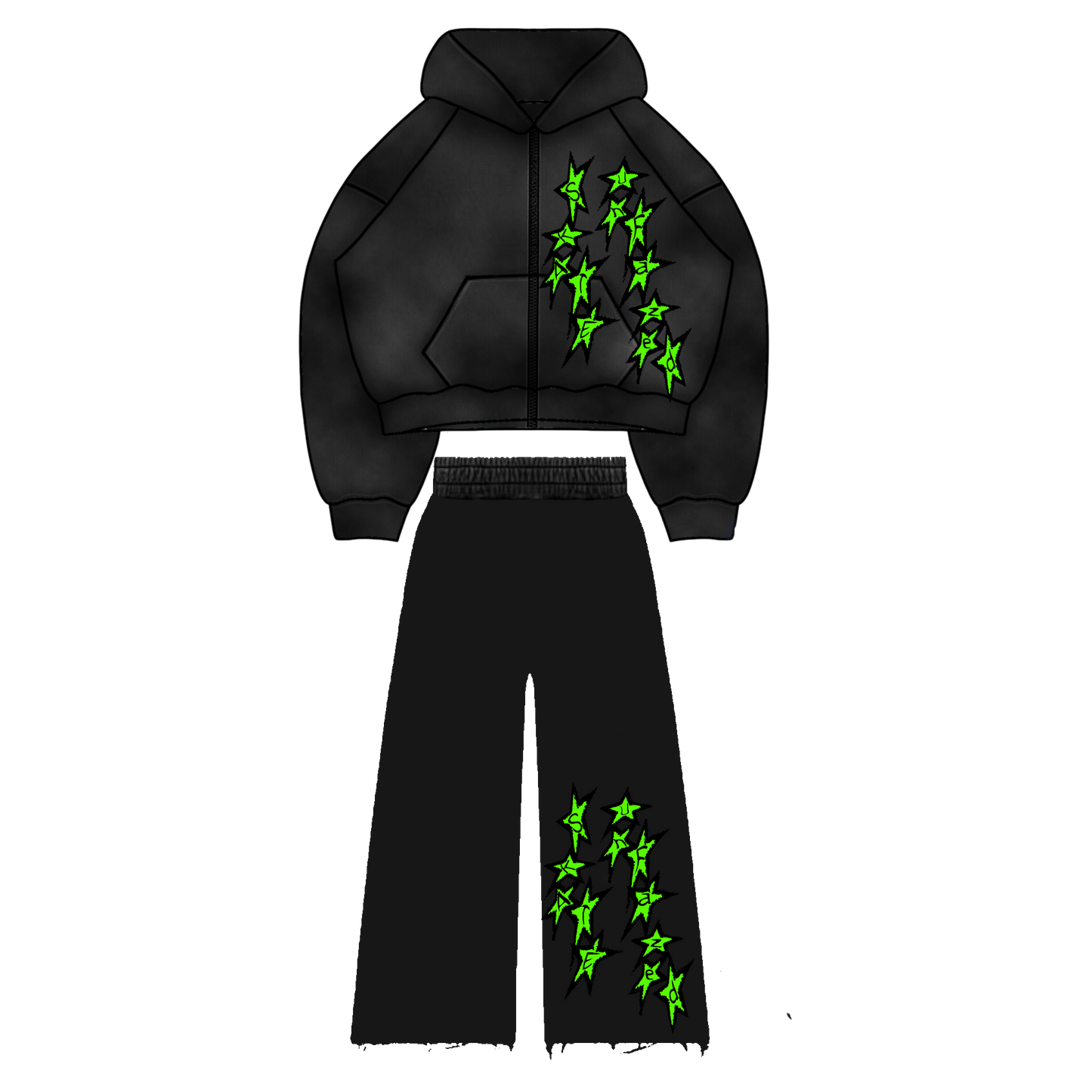 Skate UnFazed Stars Sweat Suit